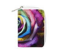 NTVOWPZO Porte-cartes de crédit pour homme - Porte-cartes de visite souple - Rose arc-en-ciel - Avec fermeture éclair - Style : 16 x 11,5 cm - Style : 16 x 11,5 cm, Style :, 16x11.5cm