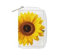 NTVOWPZO Porte-cartes de crédit pour homme - Porte-cartes de visite souple - Tournesol isolé - Avec fermeture éclair - Style : 16 x 11,5 cm - Style : 16 x 11,5 cm, Style :, 16x11.5cm