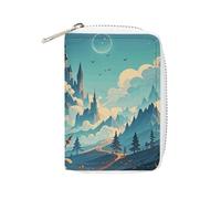 NTVOWPZO Portefeuille pour cartes de crédit pour homme - Porte-cartes de visite souple The Wilderness of Magic - Avec fermeture éclair - 16 x 11,5 cm - Style : 16 x 11,5 cm, Style :, 16x11.5cm