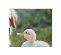 NTVOWPZO Portefeuille pour homme avec porte-cartes de crédit Chien et canard Portefeuille fin pour femme Portefeuille à deux volets avec poche pour pièces de monnaie, style, taille unique, style,