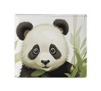 NTVOWPZO Portefeuille pour homme avec porte-cartes de crédit Panda - Portefeuille fin pour femme - Portefeuille à deux volets - Poche pour pièces de monnaie - Style - Taille unique, Style :, Taille