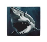 NTVOWPZO Portefeuille pour homme avec porte-cartes de crédit requin - Portefeuille fin pour femme - Portefeuille à deux volets avec poche pour pièces de monnaie - Style - Taille unique, Style :,