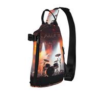 NTVOWPZO Sac à bandoulière pour femme et homme, sac banane de voyage, sac banane léger et décontracté, Scène de concert rock, Taille unique, Sacs à dos Sling