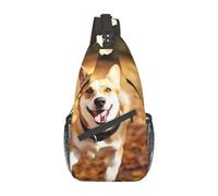 NTVOWPZO Sac à bandoulière pour femme et homme - Sac banane léger et décontracté - Motif feuilles tombantes, Feuilles tombantes de chien, Taille unique, Sac à dos en bandoulière