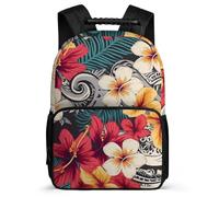 NTVOWPZO Sac à dos de voyage pour homme et femme - Motif hawaïen coloré - Sac à dos pour ordinateur portable de 15,6"
