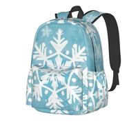 NTVOWPZO Sac à dos pour ordinateur portable pour homme et femme, sac à dos de voyage léger, sac à dos de travail pour homme et femme, Flocon de neige, taille unique