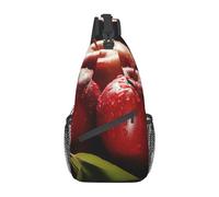 NTVOWPZO Sac banane léger et décontracté pour femme et homme - Motif pétales de jardin - Feuilles de jardin, Fruits rouges, Taille unique, Sacs à dos Sling