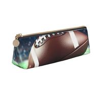 NTVOWPZO Trousse à crayons en cuir de grande capacité avec fermeture éclair pour femme, Football américain., Taille unique, Trousse à crayons