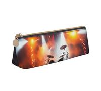 NTVOWPZO Trousse à crayons en cuir de grande capacité avec fermeture éclair pour femme Motif Paris romantique, Scène de concert rock, Taille unique, Trousse à crayons