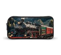 NTVOWPZO Trousse à stylos esthétique avec locomotive à vapeur, trousse de maquillage, organiseur de bureau pour bureau, style, 22 x 12 x 5 cm, trousse à crayons, Style :, 22*12*5cm, Trousse à crayons