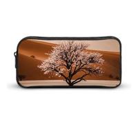 NTVOWPZO Trousse à stylos esthétique avec motif d'arbre en fleurs dans le désert, trousse de maquillage, organiseur de bureau pour bureau, style, 22 x 12 x 5 cm, trousse à crayons, Style :, 22*12*5cm,
