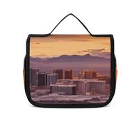 NTVOWPZO Trousse de toilette de voyage pour femme - Motif coucher de soleil de Las Vegas - Trousse de maquillage à suspendre - 22,5 x 18,5 cm - Style : 22,5 x 18,5 cm, Style :, 22.5x18.5cm