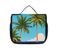 NTVOWPZO Trousse de toilette de voyage pour femme - Motif poisson estampé - Organiseur de maquillage à suspendre - Style : 22,5 x 18,5 cm - Style : 22,5 x 18,5 cm, Style :, 22.5x18.5cm