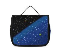 NTVOWPZO Trousse de toilette de voyage pour femme, trousse de toilette de voyage, motif étoiles, univers, astronomie, sac de maquillage à suspendre, 22,5 x 18,5 cm, style, 22,5 x 18,5 cm, Style :,