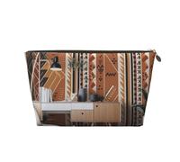 NTVOWPZO Trousse de toilette de voyage pour femmes et hommes - Trousse de maquillage de table dans la chambre - Grande capacité - Résistante à l'eau, doré, Taille unique