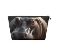 NTVOWPZO Trousse de toilette de voyage pour femmes et hommes - Trousse de maquillage hippopotame de grande capacité - Résistante à l'eau, Or, One Size