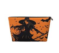 NTVOWPZO Trousse de toilette de voyage pour femmes et hommes - Trousse de maquillage volante de sorcière d'Halloween - Grande capacité - Résistante à l'eau, Argent, One Size