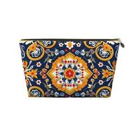 NTVOWPZO Trousse de toilette de voyage pour homme et femme avec fleurs abstraites - Grande capacité - Résistante à l'eau, doré, Taille unique
