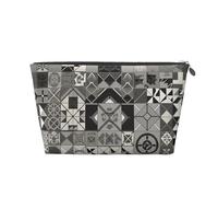 NTVOWPZO Trousse de toilette de voyage pour homme et femme - Trousse de maquillage carrée et triangulaire de grande capacité - Résistante à l'eau, Argenté., Taille unique