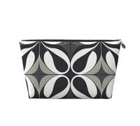 NTVOWPZO Trousse de toilette de voyage pour homme et femme - Trousse de maquillage ronde noire et blanche de grande capacité - Résistante à l'eau, Argenté., Taille unique