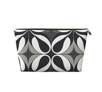 NTVOWPZO Trousse de toilette de voyage pour homme et femme - Trousse de maquillage ronde noire et blanche de grande capacité - Résistante à l'eau, doré, Taille unique
