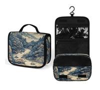 NTVOWPZO Trousse de toilette pour femme, trousse de toilette de voyage, motif arbres et paysages, sac de maquillage à suspendre, 22,5 x 18,5 cm, style, 22,5 x 18,5 cm, Style :, 22.5x18.5cm