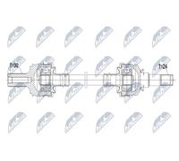 NTY Arbre D’Transmission NPW-ME-222 Pour Mercedes-Benz, 743 mm