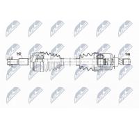NTY Demi-arbre d'essieu avant gauche NPW-RE-202 pour MERCEDES-BENZ RENAULT