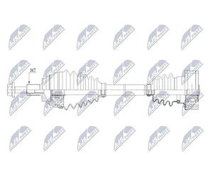NTY Arbre d'entraînement NPW-VW-151 Compatible avec: AUDI A3, A3, A3 Cabriolet, A3 Limousine, A3 Sportback, Q2, SEAT LEON, LEON, LEON SC, LEON ST, SKODA OCTAVIA II, OCTAVIA II Combi, SUPERB II