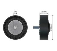 NTY Déviation Rôle de Chef File Courroie pour BMW 1er E87 116i 116d E81 120d 3er