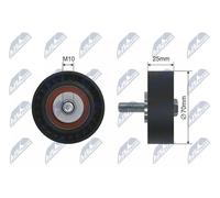 NTY Galet De Renvoi/Guide + Courroie À Côtes RNK-CT-023 Pour Citroën Fiat