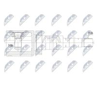 NTY Jeu de joints (arbre d'entraînement) NPW-VV-082 Compatible avec: VOLVO XC70 I Cross Country
