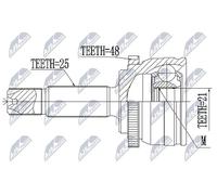 NTY NPZ-HY-556 Jeu de joints, arbre de transmission