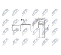 Embout de cardan avant (kit de réparation) TEKNÖR NPZ-PE-031