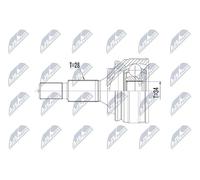 NTY Embout de cardan avant TEKNÖR NPZ-PE-031 - Kit de réparation