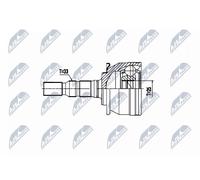 NTY Kit d'arbre de transmission NPZ-PL-052 pour Opel – 33 dents