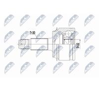 NTY Kit De Rotule D'Arbre De Transmission Avant Côté Roue Pour Honda CR-V III RE
