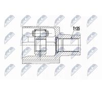 NTY Jeu de joints d'arbre de transmission NPW-BM-122 Avant droit pour MINI Countryman