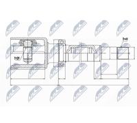 NTY Clothing Exchange Kit joint intérieur arbre de transmission droit pour FORD