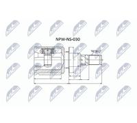 NTY NPW-NS-030 Jeu de joints, arbre de transmission pour NISSAN