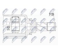 NTY NPW-RE-121 Jeu de joints, arbre de transmission pour DACIA
