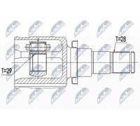 NTY NPW-SU-038 Jeu de joints, arbre de transmission pour SUZUKI