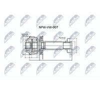 NTY NPW-VW-007 Jeu de joints, arbre de transmission pour VW