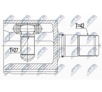 NTY NPW-VW-062 Jeu de joints, arbre de transmission pour VW