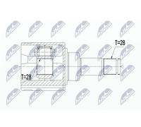 NTY NPW-VW-072 Jeu de joints, arbre de transmission pour SEAT,SKODA,VW