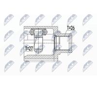 NTY NPW-VW-076 Jeu de joints, arbre de transmission