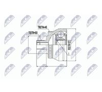 NTY NPZ-AU-043 Jeu de joints, arbre de transmission pour AUDI,SKODA,VW