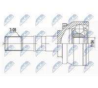 NTY NPZ-HY-511 Jeu de joints, arbre de transmission pour HYUNDAI,HYUNDAI (HUATAI