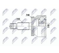 NTY Kit de tête de cardan NPZ-HY-558 Essieu avant extérieur pour HYUNDAI KIA