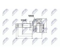 NTY NPZ-PL-007 Jeu de joints, arbre de transmission pour OPEL,VAUXHALL